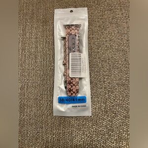 New!  Designer inspired‎ Apple Watch band.  Says Coach